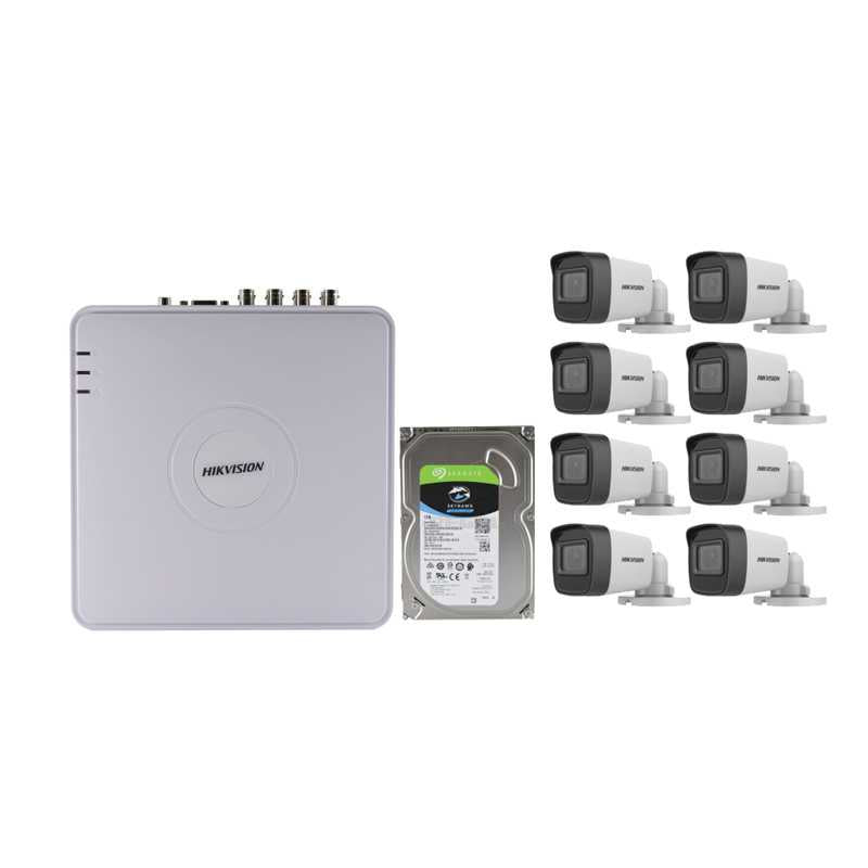 HIK HD-TVI 8Ch Hi-Res DVR 8 Cam Base Kit