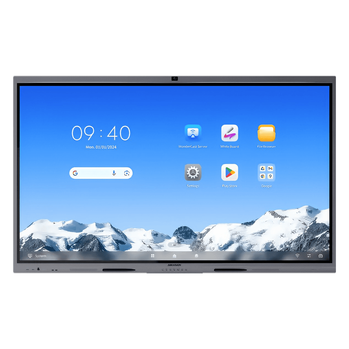 Resolution Hikvision monitor with camera support for surveillance – Hikvision interactive displays