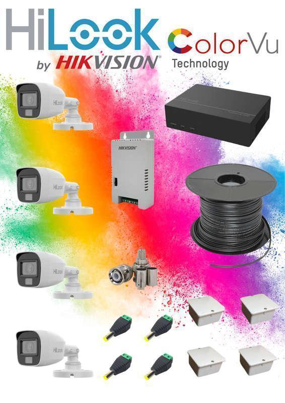 HiLook by Hikvision 4Channel Color Vu CCTV kit Guards On Duty Security