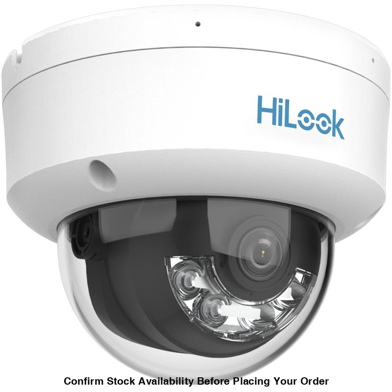 HiLook 2 MP ColorVu with Smart Hybrid Light Fixed Dome Network Camera