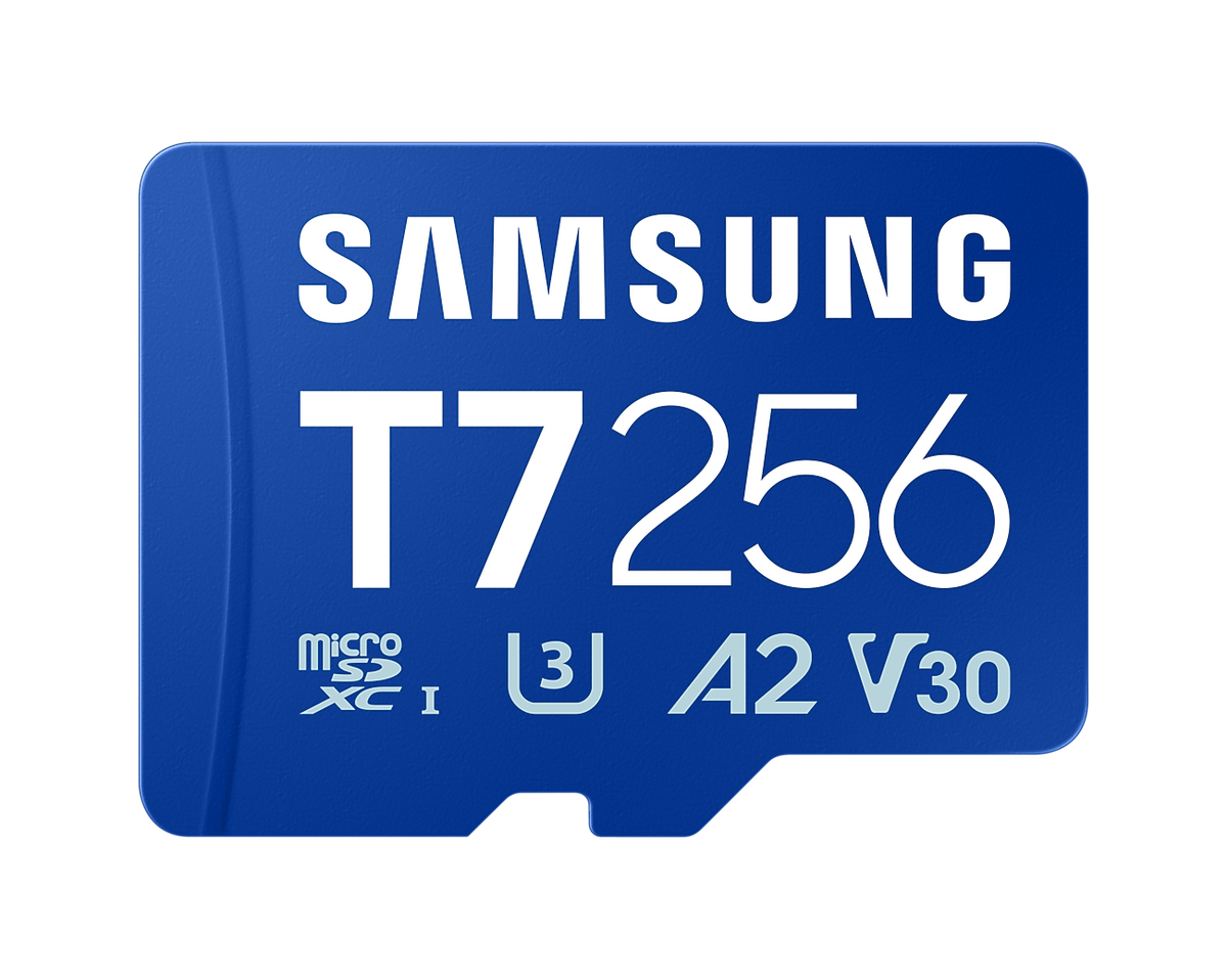 Samsung MB-MB256GBT T7 microSDXC Card; 256GB; Read : up to 170MB/s Write : Lower than Read Speed* Read/Write speed with UHS-1 in