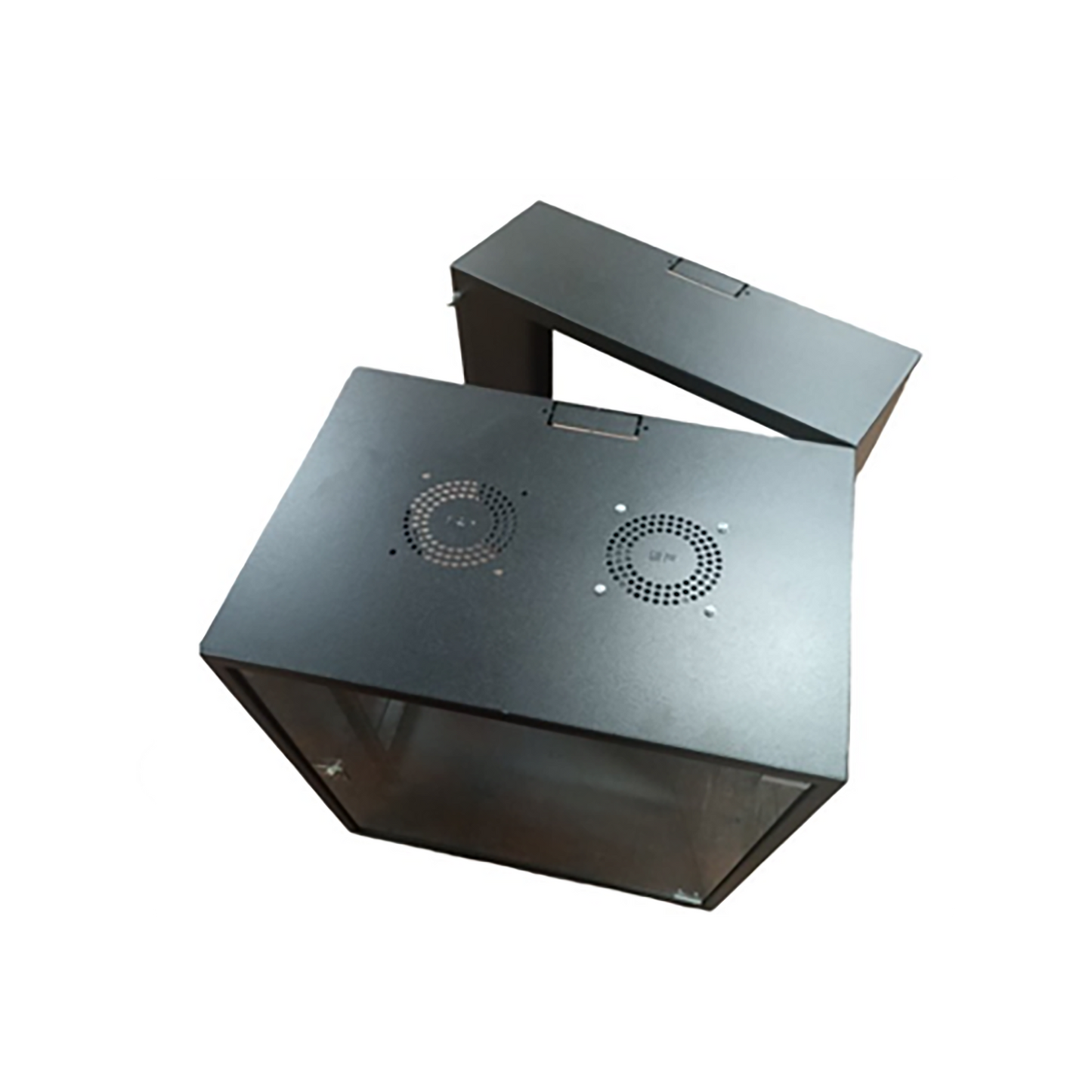 Zone Lite 15U 400+200mm Swing Frame Black Wall Mount Cabinet - Guards On Duty Shop & Security Guards