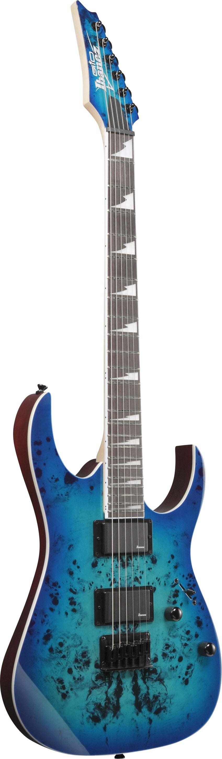 IBANEZ RG GIO SERIES POPLAR BURL ART GRAIN TOP H-H (GRGR221PA-AQB)