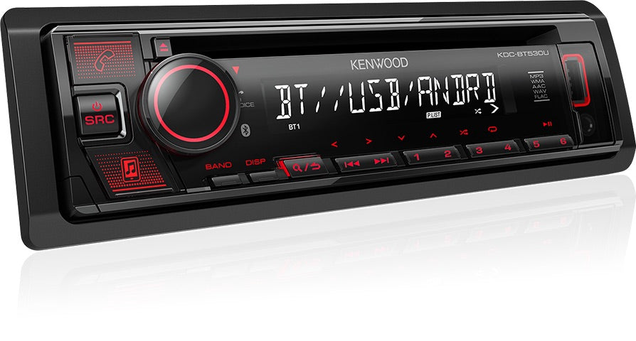 Kenwood Single Din CD/BT Receiver (KDC-BT530U)