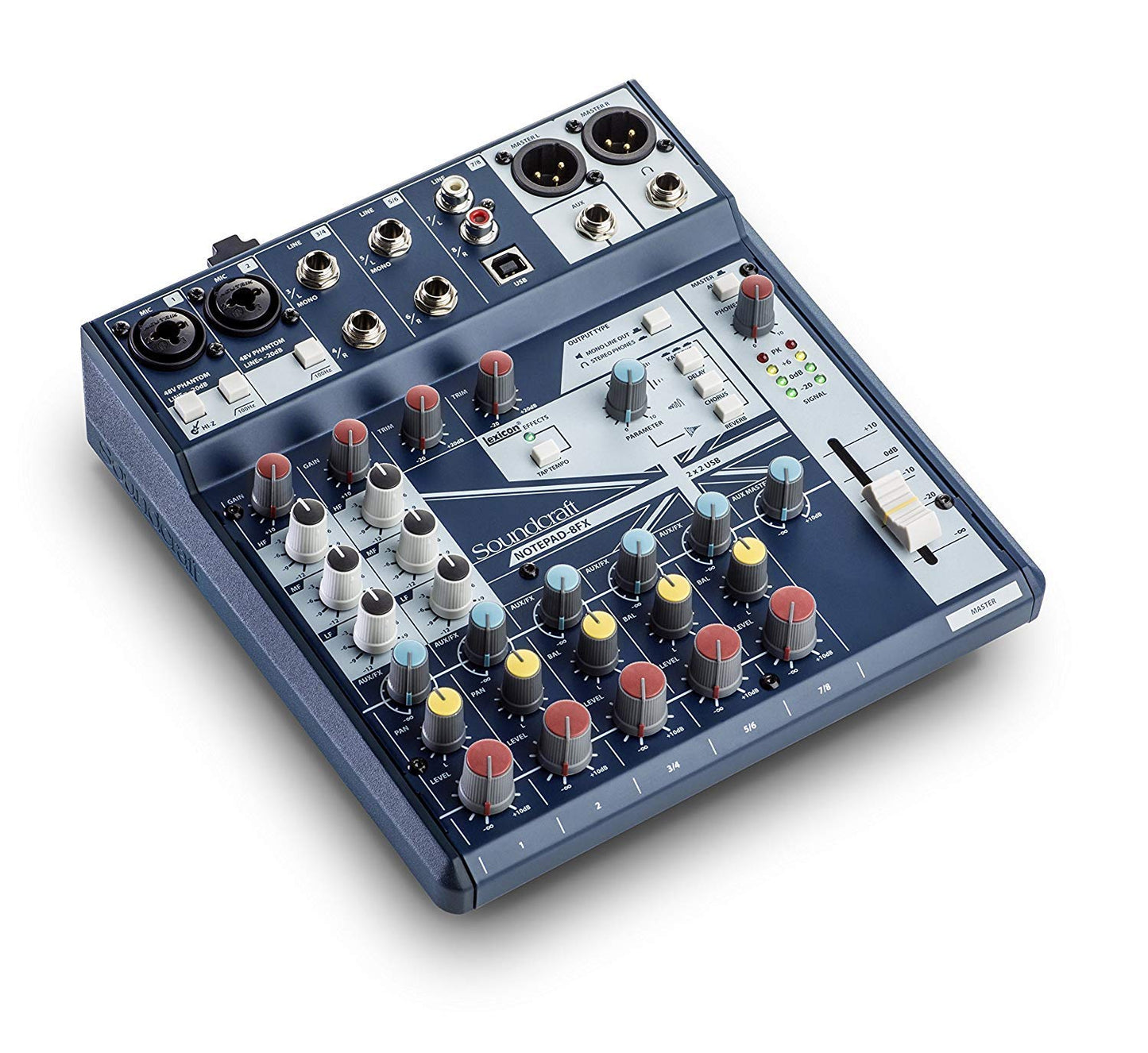 SOUNDCRAFT NOTEPAD 8 CH DESKTOP MIXER W/USB + LEXICON EFFECTS (5085984EU)