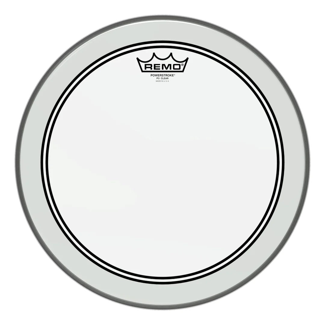 REMO Batter Bass. POWERSTROKE 3. Clear. 22in Diameter. No Stripe (P3-1322-00)