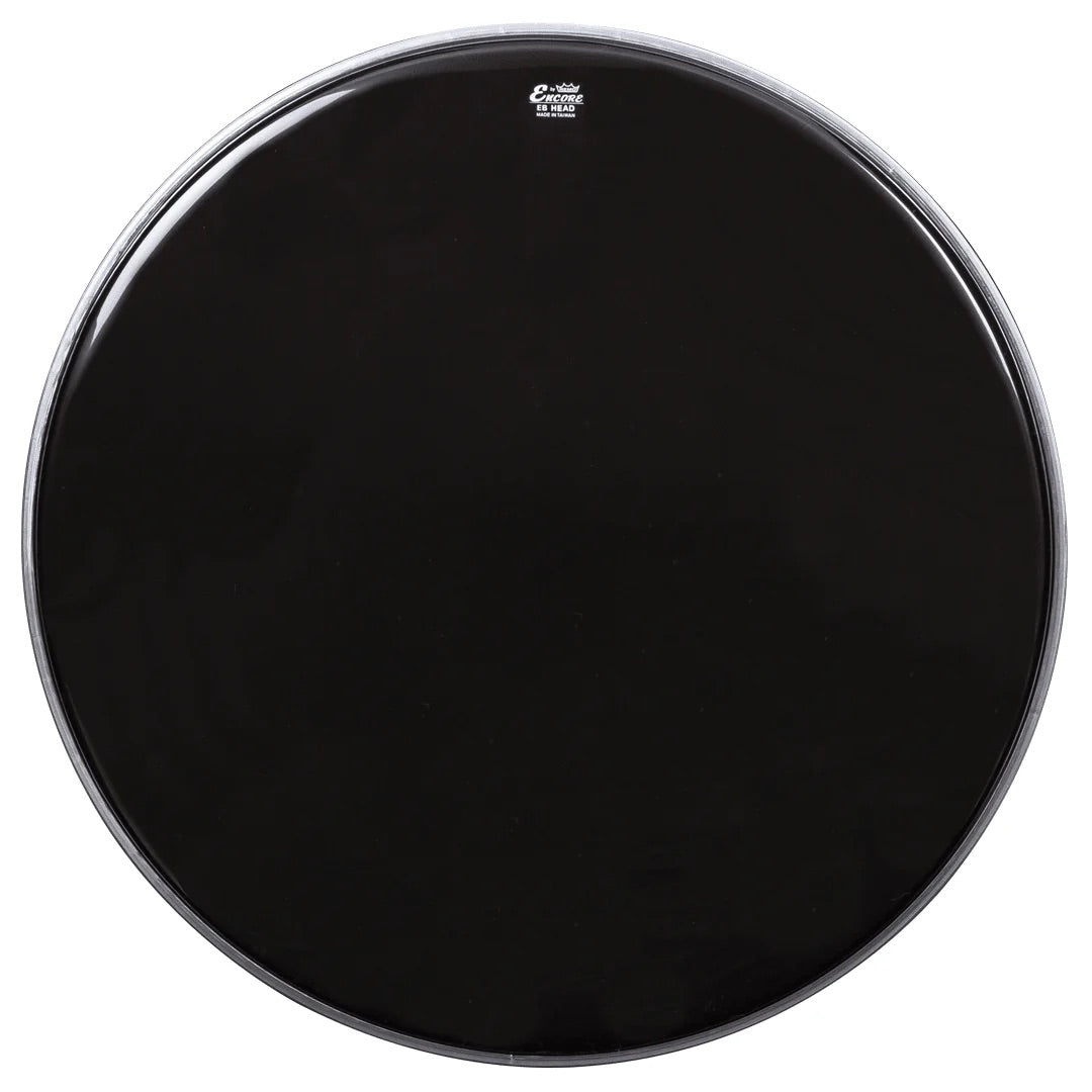 REMO 22IN EBONY HEAD. NO HOLE (EN-1022-EB)