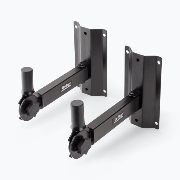 On Stage SS7322B Adjustable Wall-Mount Speaker Brackets (Pair) (SS7322B)
