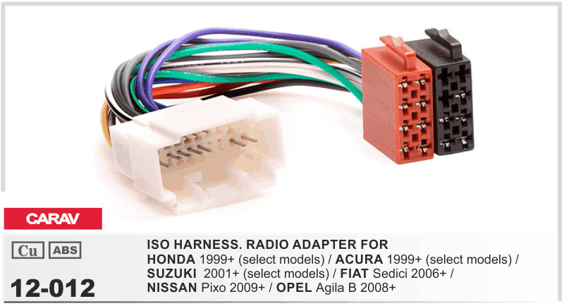 ISO Harness Honda / 99-05 Suzuki 01+ (90012012)
