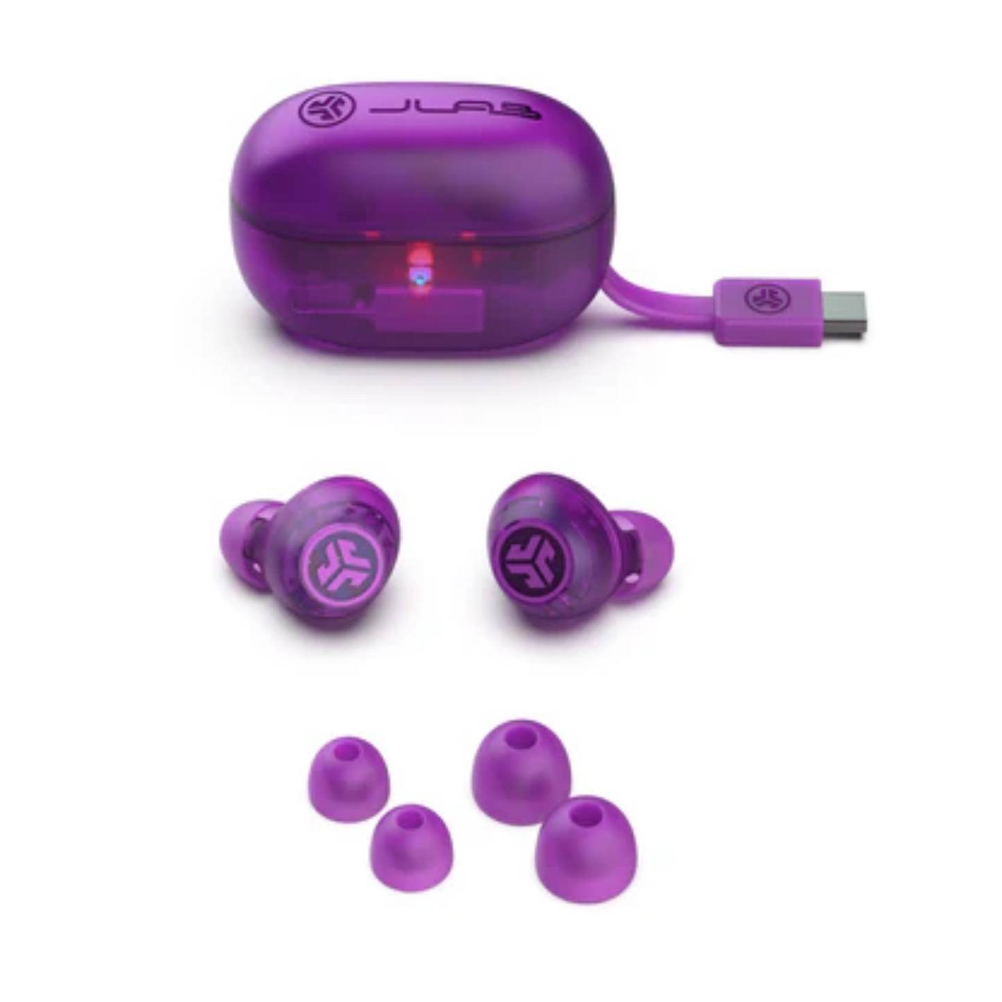 Go Pop ANC True Wireless Earbuds Transparent Purple (EBGOANCRTRAPUR124)