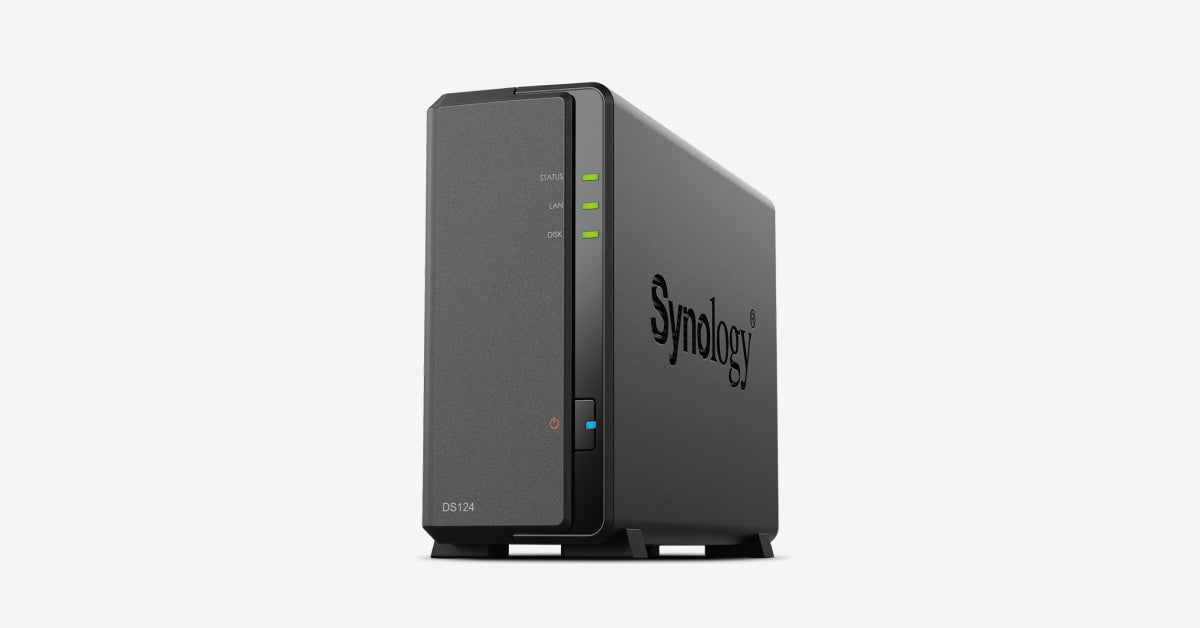 DiskStation 1 Bay NAS; Realtek RTD1619B; 4-core 1.7 GHz; 1 GB DDR4 non-ECC; RAM not upgradeable