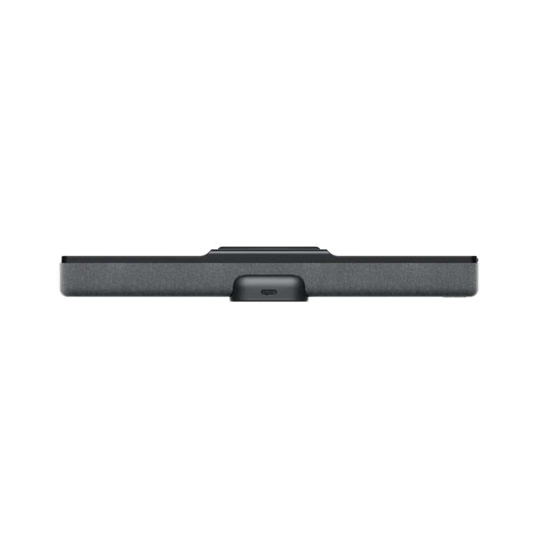 Insta360 Connect video bar seen from above on the desk stand