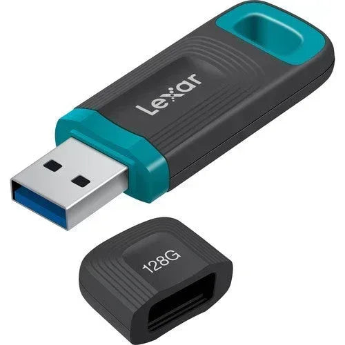 JumpDrive Tough 128GB USB3.0 Type A Flash Drive - Black & Turquoise Guards On Duty Security
