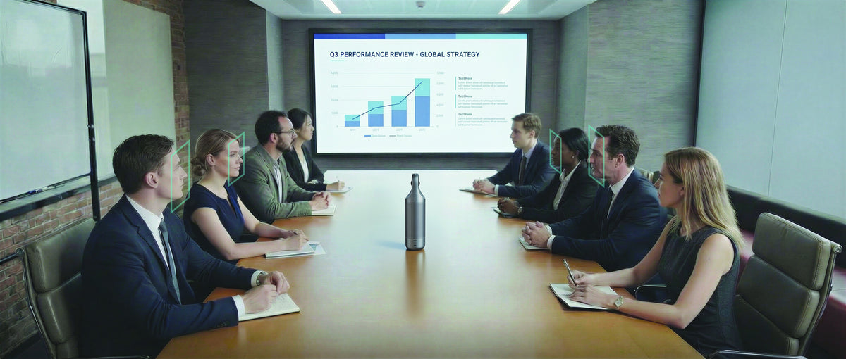 Kandao Meeting Pro 2 in meeting room setup — 360° AI conferencing in action