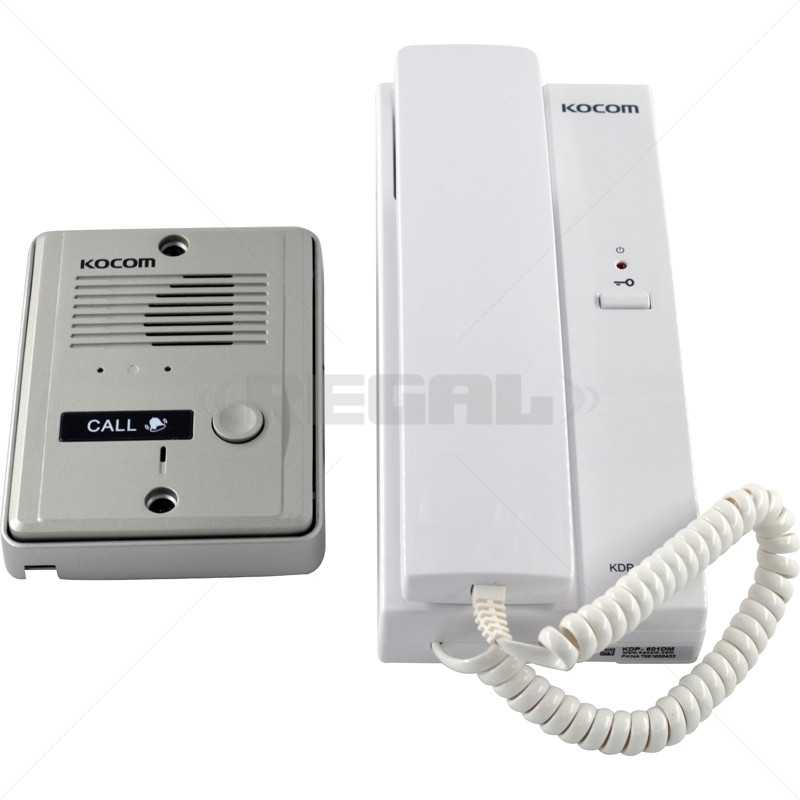 KOCOM 1-1 Audio Intercom Kit 6/12V Dual