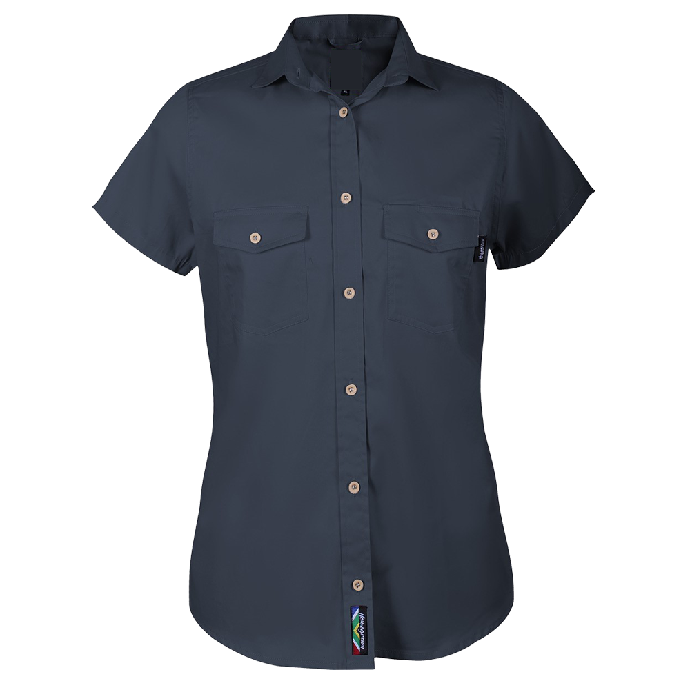 Pinnacle Homegrown Ladies Short Sleeve Shirt Navy