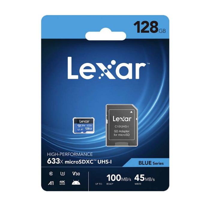Lexar 128GB High-Performance 633x MicroSDXC UHS-I Cards