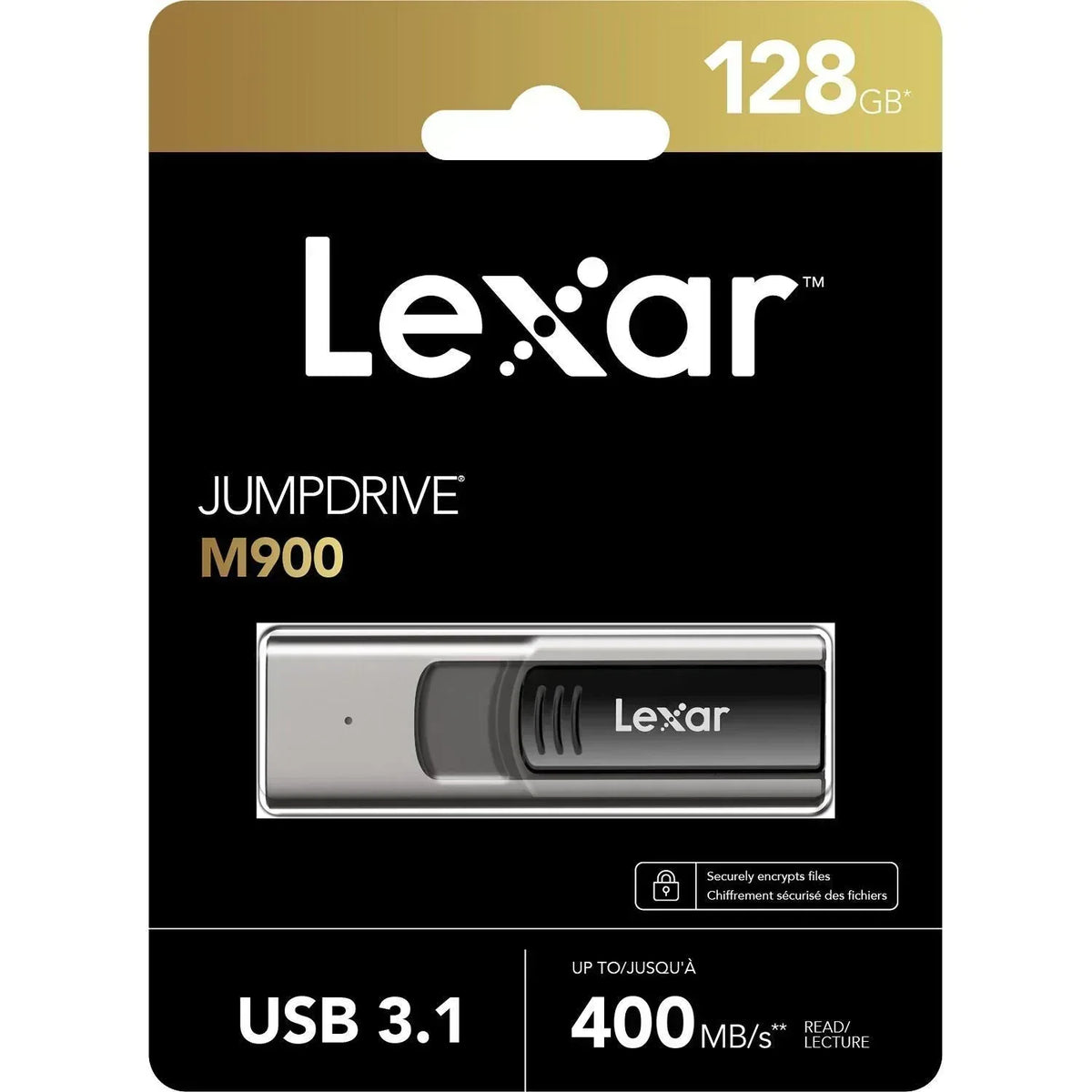 LEXAR 128GB JumpDrive M900 USB 3.1 Flash Drive Guards On Duty Security