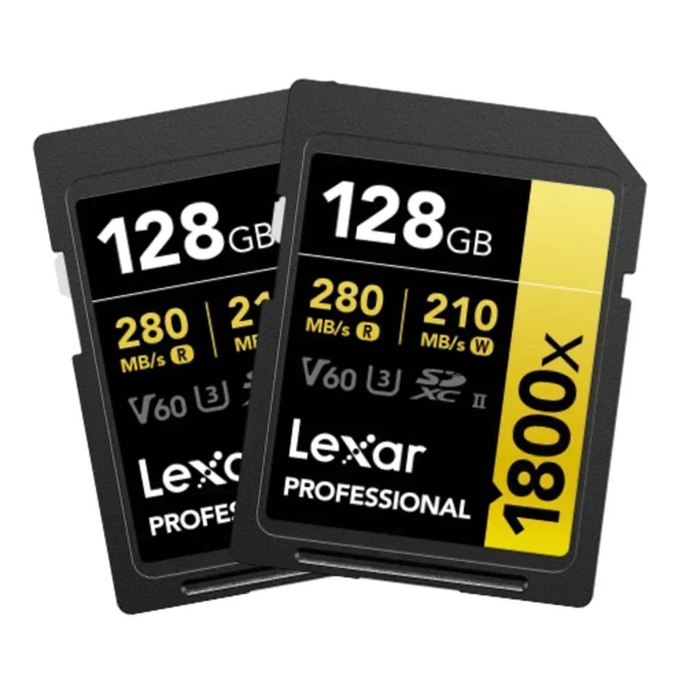 Lexar 128GB Professional 1800x UHS-II SDXC Memory Card (2 Pack) Guards On Duty Security