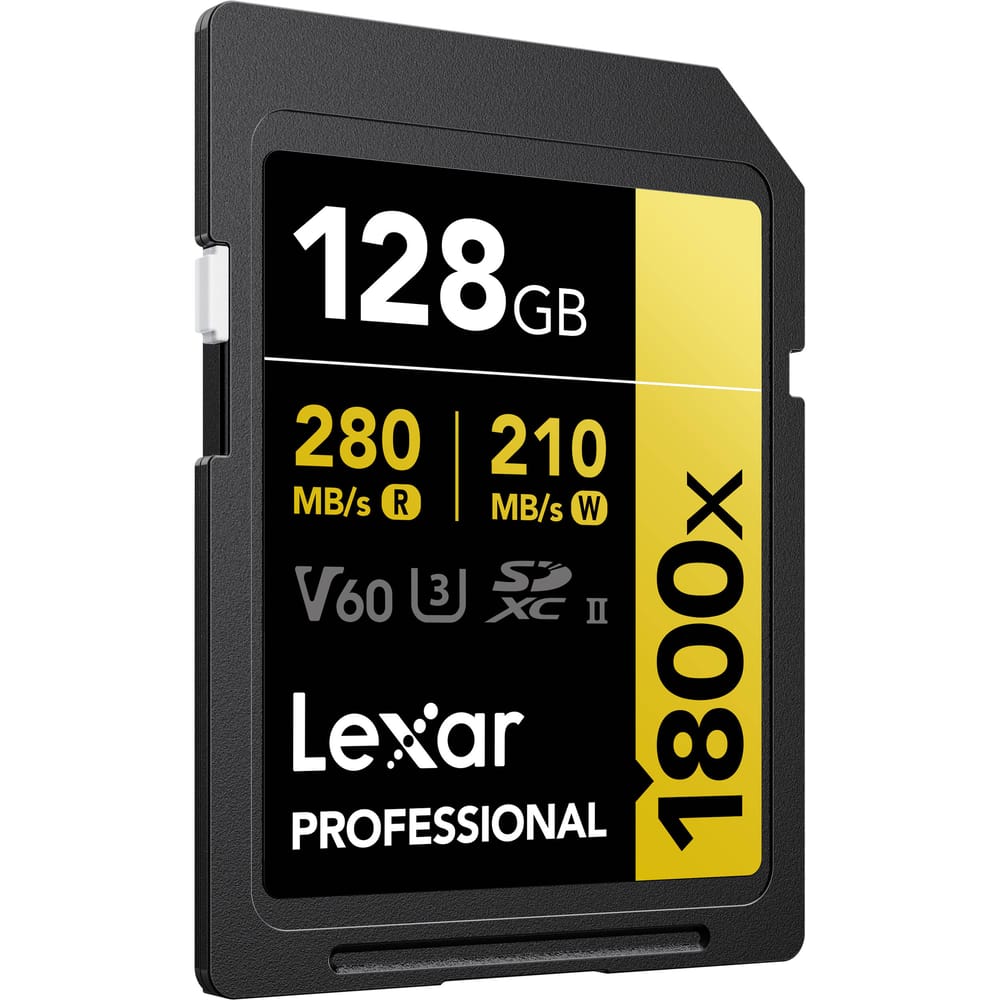 Lexar 128GB Professional 1800x UHS-II SDXC Memory Card (2 Pack)