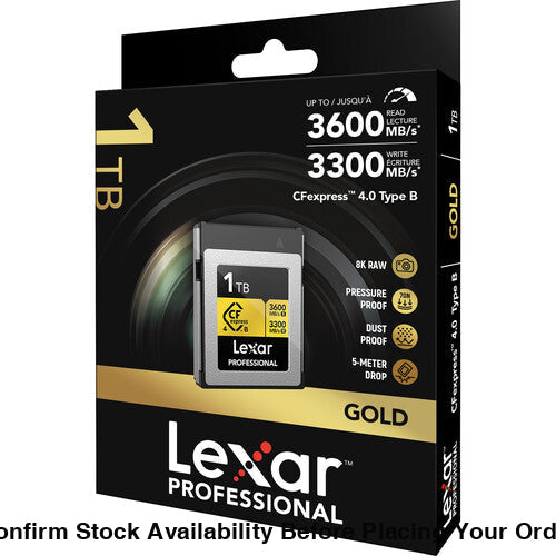 Lexar 1TB Professional GOLD CFexpress 4.0 Type B Memory Card - Guards On Duty Shop
