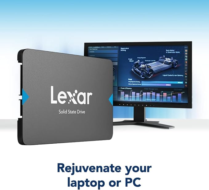 Lexar 240GB NQ100 SSD 2.5 Inch SATA III Internal Solid State Drive, Up to 550MB/s Read