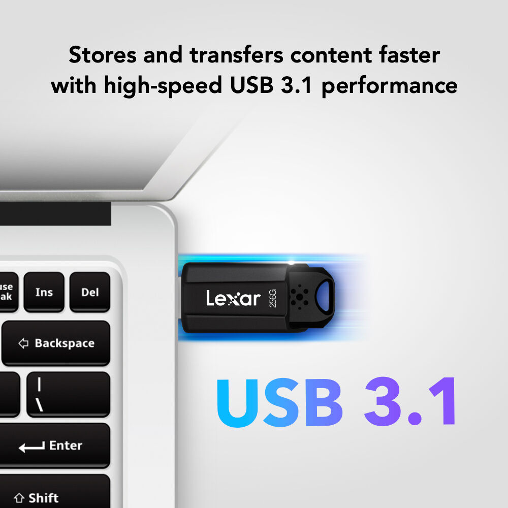 Lexar 256GB JumpDrive S80 USB 3.1 Gen 1 USB-A Flash Drive