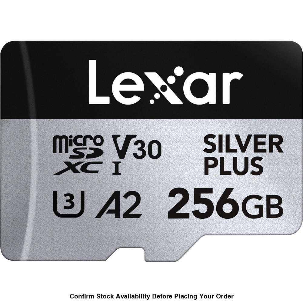 Lexar 256GB Professional SILVER PLUS UHS-I microSDXC Memory Card + SD Adapter