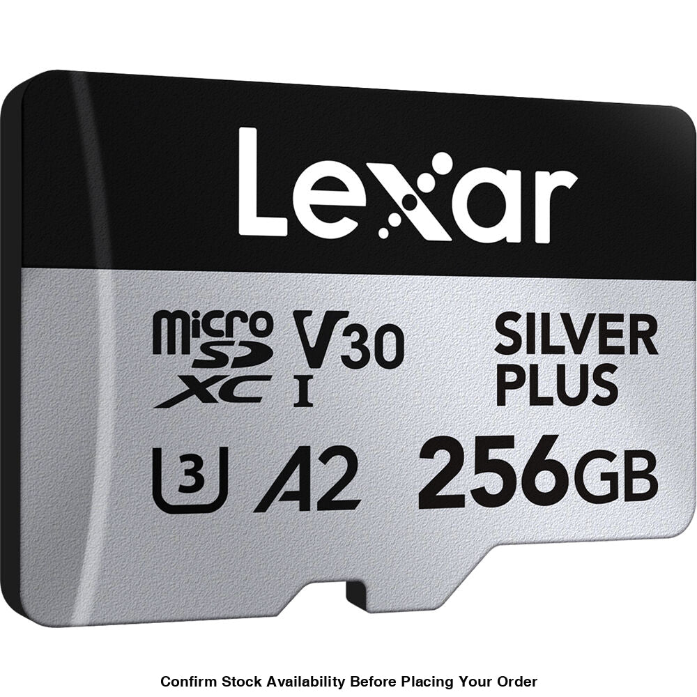 Lexar 256GB Professional SILVER PLUS UHS-I microSDXC Memory Card + SD Adapter