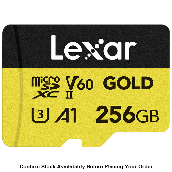 Lexar 256GB UHS-II MicroSDXC 280MB/s V60 A1 Memory Card (GOLD Series)