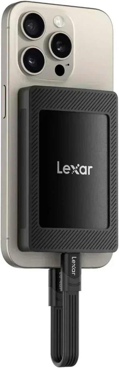 Lexar 2TB SL500 USB3.2 Gen 2x2 Portable SSD with Magnetic Set Guards On Duty Security