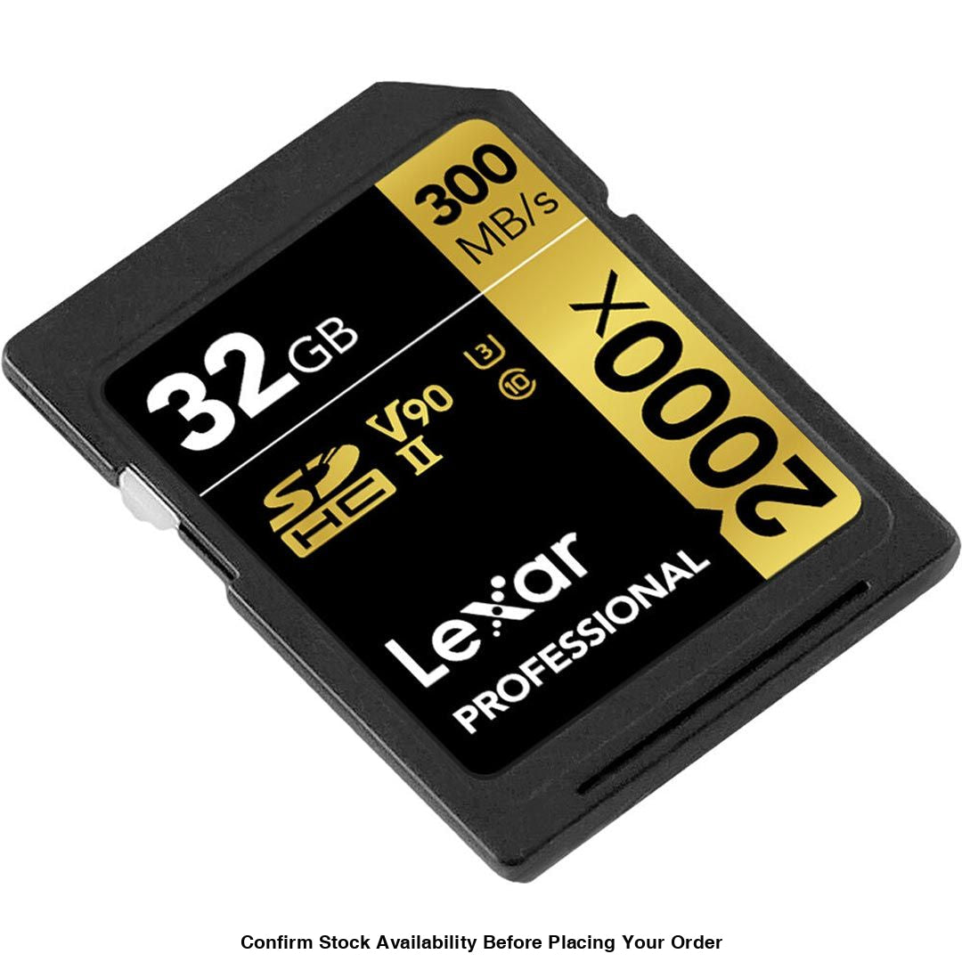 Lexar 32GB Professional 2000x UHS-II SDHC Memory Card (300MB/s)