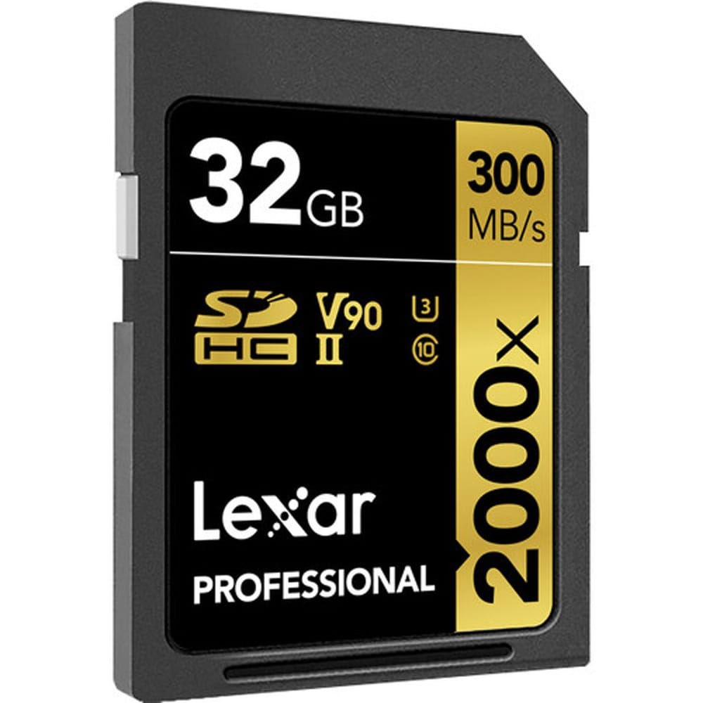 Lexar 32GB Professional 2000x UHS-II SDHC Memory Card (300MB/s)