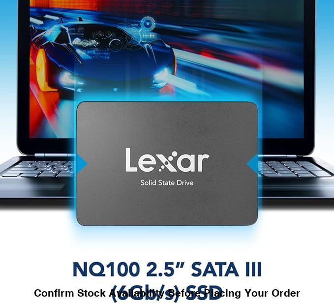 Lexar 480GB NQ100 SSD 2.5 Inch SATA III Internal Solid State Drive, Up to 550MB/s Read
