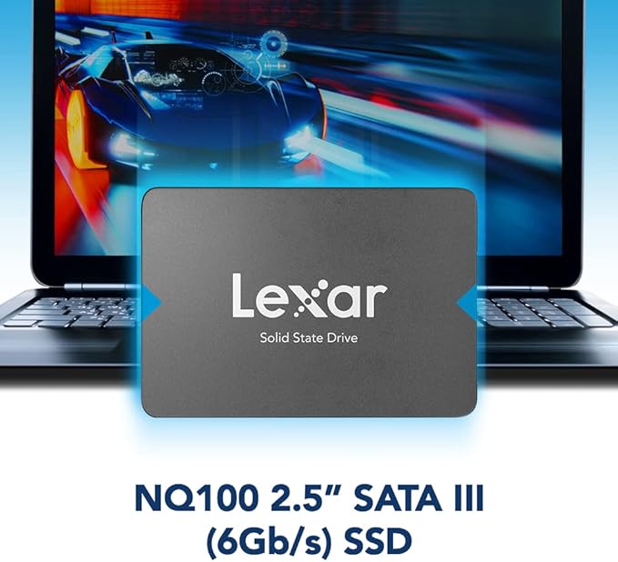 Lexar 480GB NQ100 SSD 2.5 Inch SATA III Internal Solid State Drive, Up to 550MB/s Read