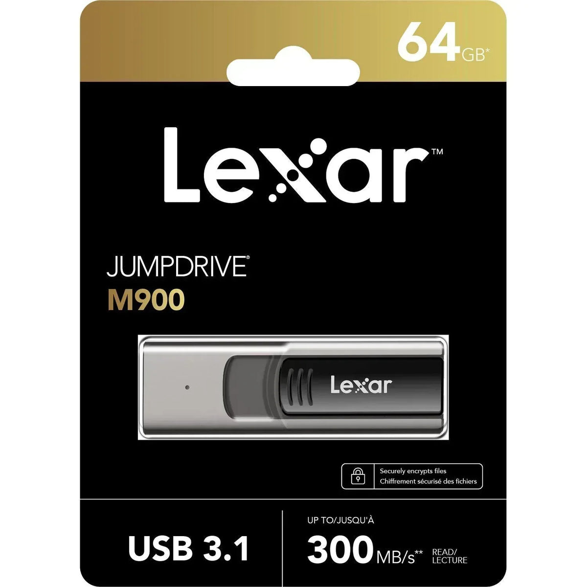 Lexar 64GB JumpDrive M900 USB 3.1 Flash Drive Guards On Duty Security