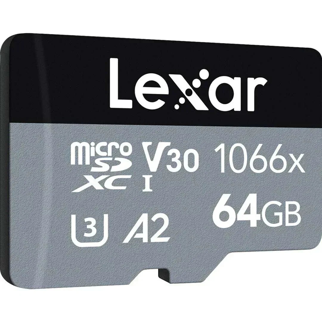 Lexar 64GB Professional 1066x UHS-I microSDXC Memory Card with SD Adaptor Guards On Duty Security