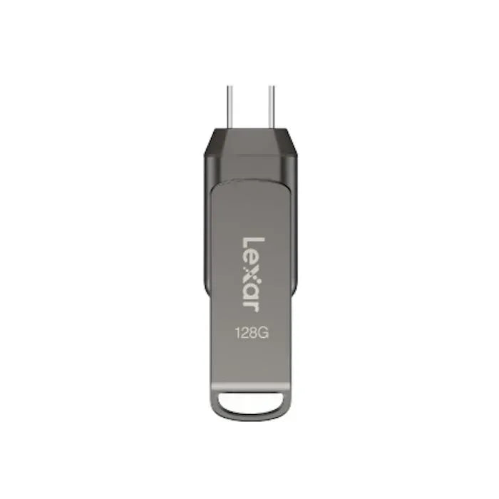 Lexar JumpDrive D400 Flash Drive - USB 3.1 Type-C, 128GB, 130MB/s Guards On Duty Security