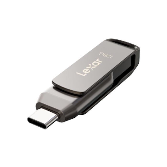 Lexar JumpDrive D400 Flash Drive - USB 3.1 Type-C, 128GB, 130MB/s