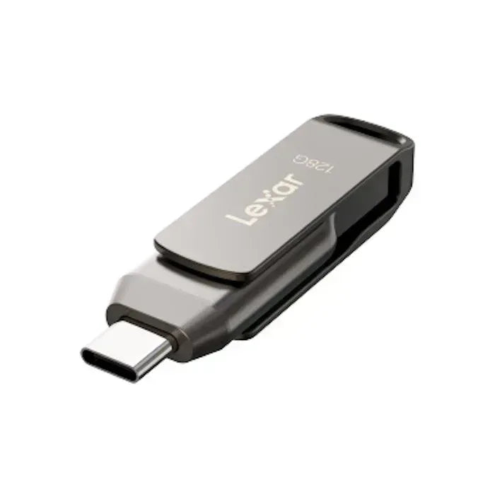 Lexar JumpDrive D400 Flash Drive - USB 3.1 Type-C, 128GB, 130MB/s Guards On Duty Security