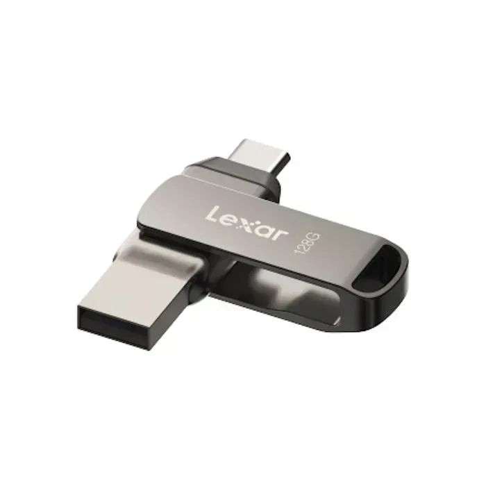 Lexar JumpDrive D400 Flash Drive - USB 3.1 Type-C, 128GB, 130MB/s Guards On Duty Security