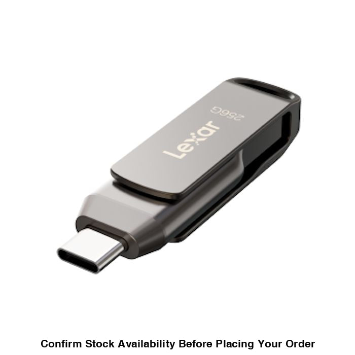 Lexar JumpDrive D400 Flash Drive - USB 3.1 Type-C, 256GB, 130MB/s