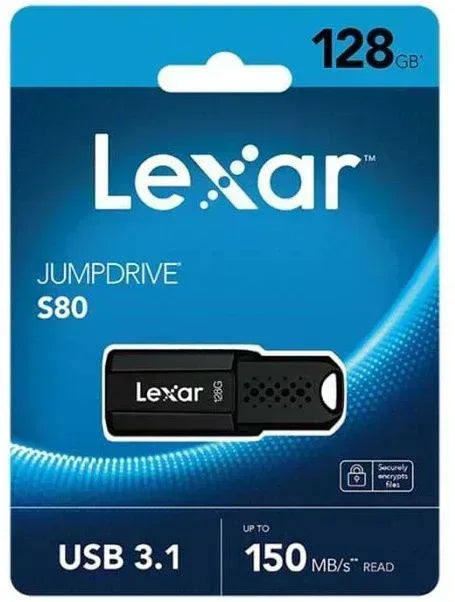 Lexar Jumpdrive S80 Flash Drive - 128GB, Usb 3.1 Guards On Duty Security