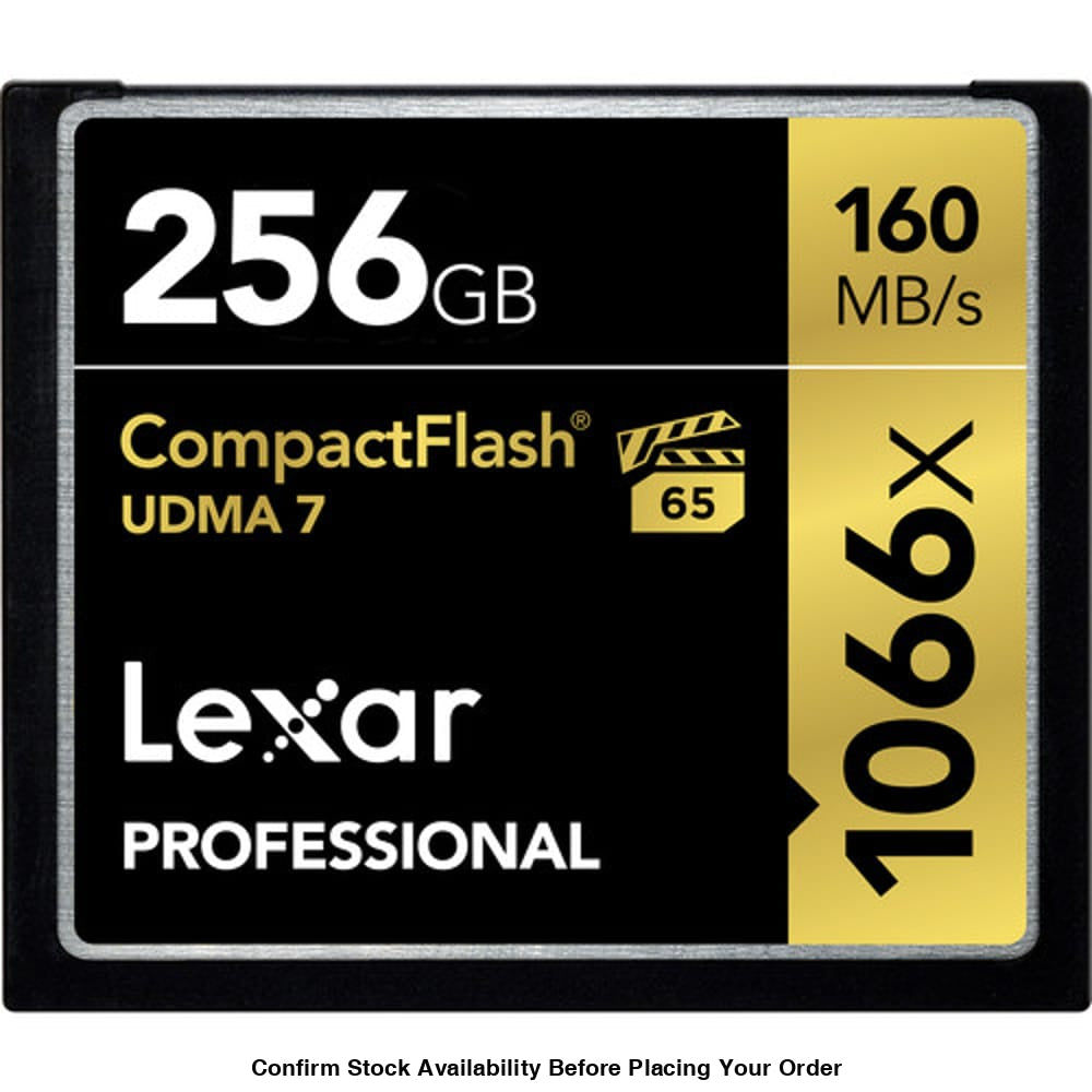 Lexar Professional 256GB 1066x CF Memory Card (160MB/s)
