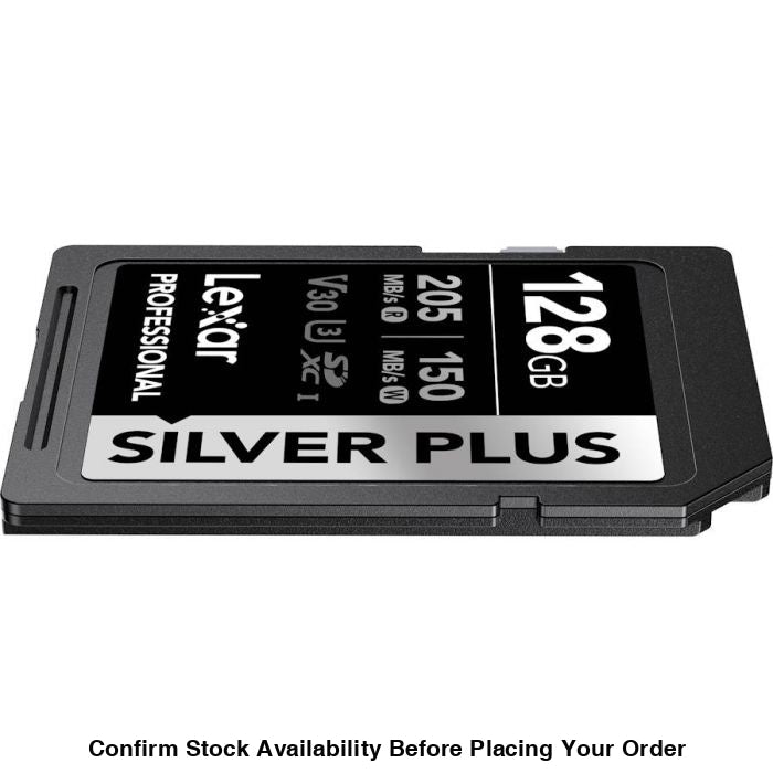 Lexar Professional Silver Plus UHS-I SDXC Memory Card - 128GB, 205mb/s - Guards On Duty Shop