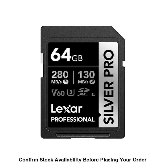 Lexar Professional SILVER PRO SDXC UHS-II Memory Card - 64GB, 280MB/s - Guards On Duty Shop