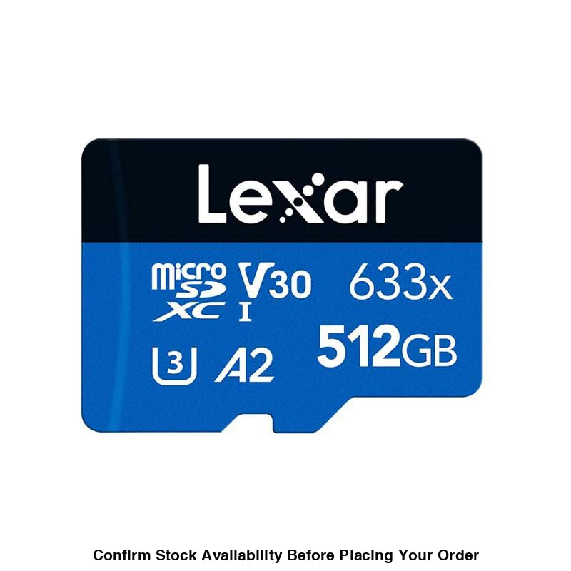 Lexar SD Micro High Speed 633x 512GB + SD Adapter - Blue