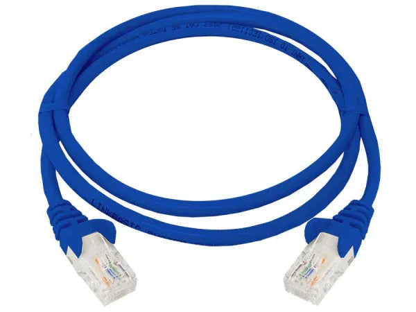 Linkbasic 1 Metre UTP Cat5e Flylead Blue Guards On Duty Security
