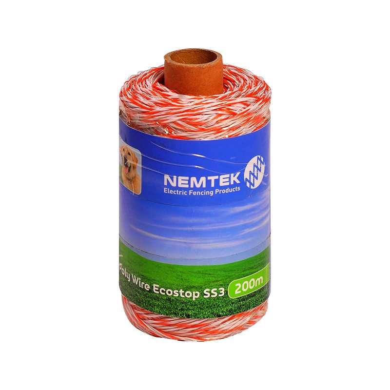 Nemtek Agri Poly Wire Ecostop SS3 200m