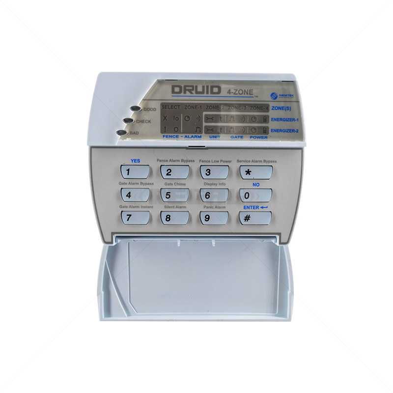 Keypad - 4 Zone LCD for 2 Zone DRUID (o Conduit, Couplings etc)